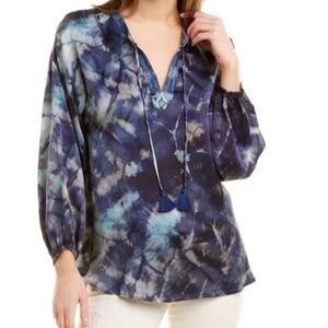 NWT Johnny Was Silk Blouse Size L